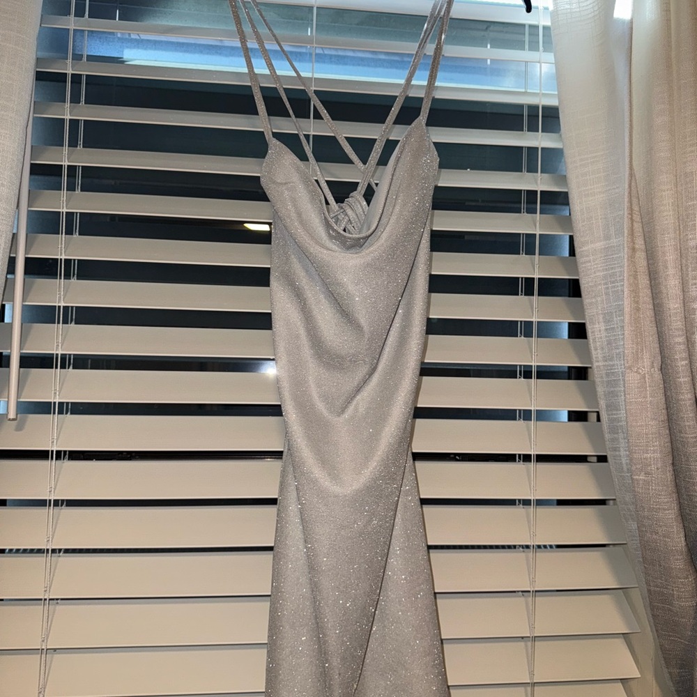 Stunning Silver Backless Dress